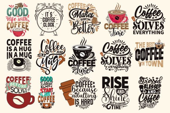 Download Coffee Bundle -15 Design - Premium Resources