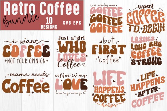 Download Retro Coffee Bundle 10 Designs - Premium Resources